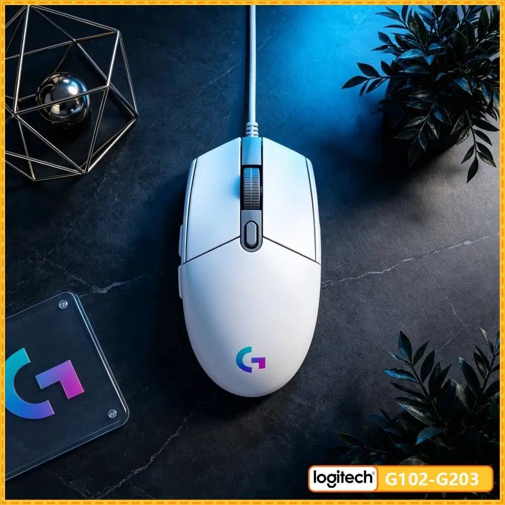 Logitech G203 LIGHTSYNC Wired Mouse Gaming-Grade 8000 DPI 16.8M RGB Colors 6 Buttons Mechanical Tensioning 85g Fast