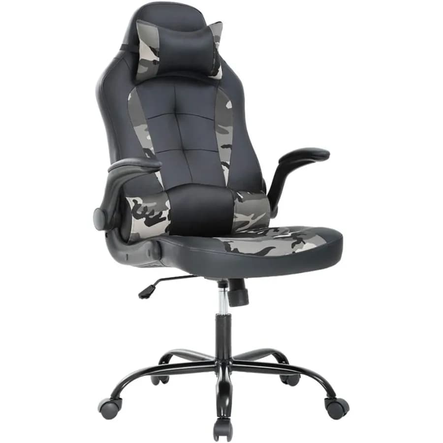 Sedia da gioco per PC Sedia da ufficio ergonomica Sedia da scrivania economica Sedia da corsa in pelle PU Sedia direzionale girevole per computer con Lu