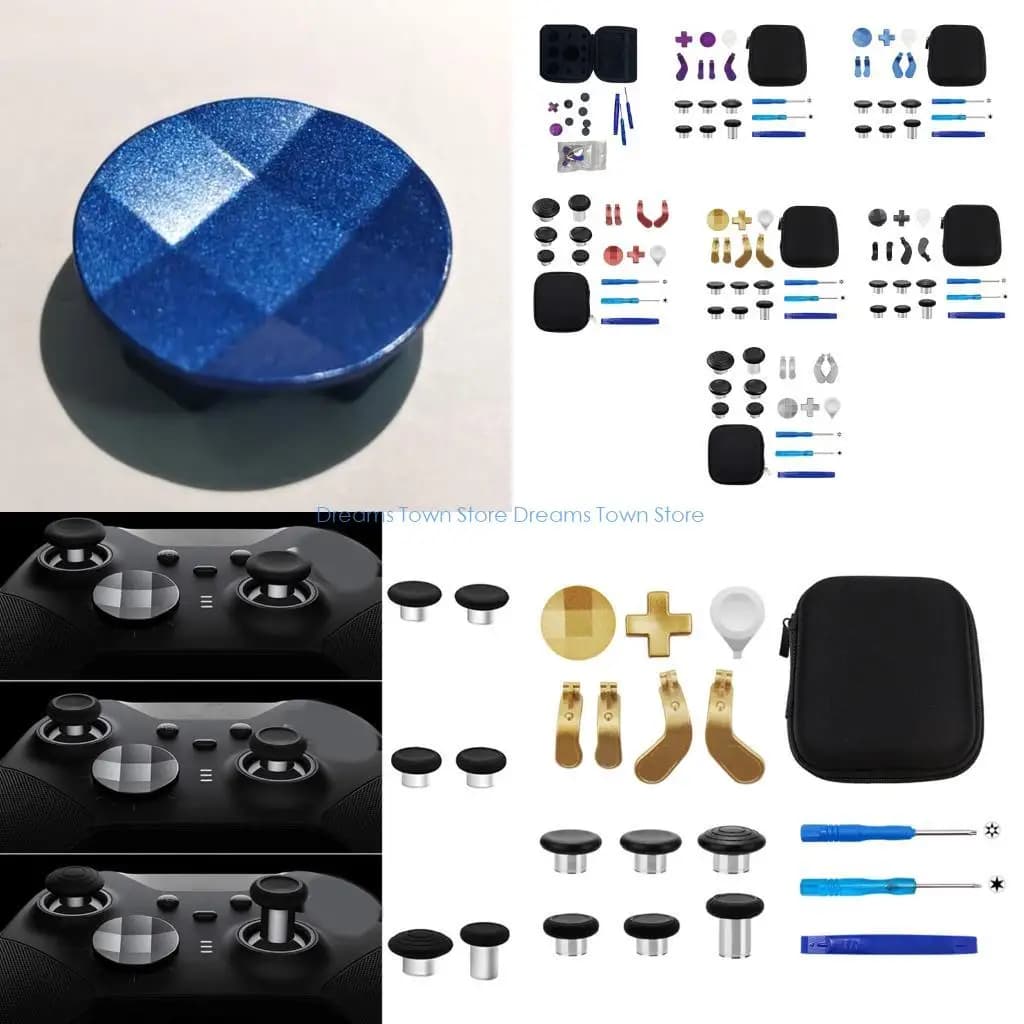 HX6A Aluminum Button And Set Metal Thumbsticks Paddles Joysticks For Selected Controller Easy To Install