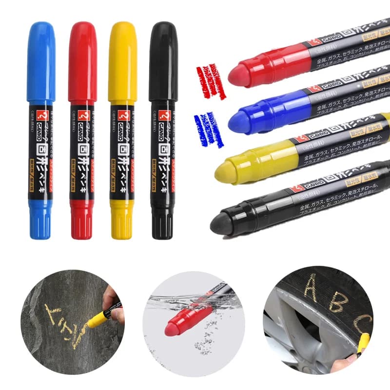 Solid Paint Pen Oily Waterproof Industrial High Temperature Resistant Non-fading Metal Glass Plastic Stone Tire Marking Writing