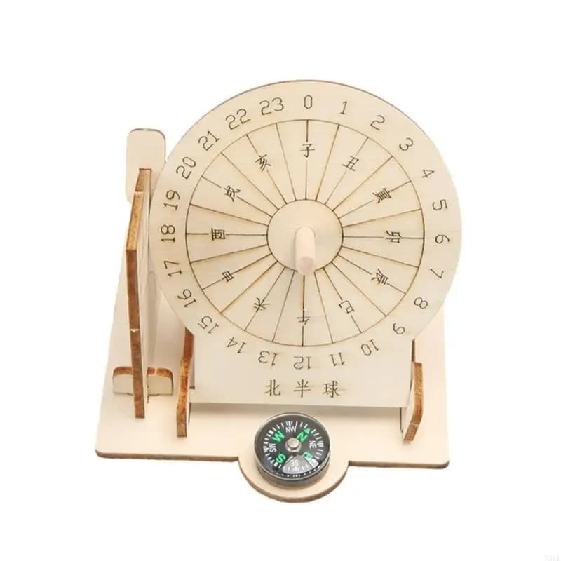 Y5LB Orologio da polso in legno giocattolo Materiale didattico per bambini Modello orologio tradizionale in legno Facile da