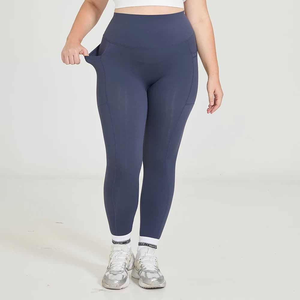 Pantaloni da Yoga per Donna a Vita Alta, Leggings Morbidi come Burro, Pantaloni da Corsa e Ciclismo con Tasche Oblique, Pantaloni Sportivi Traspiranti da Yoga Femminili