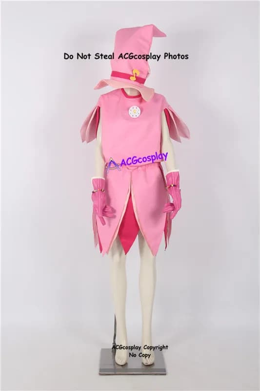 Il costume cosplay Doremi Harukaze Vector include cappello grande e ornamenti con perline
