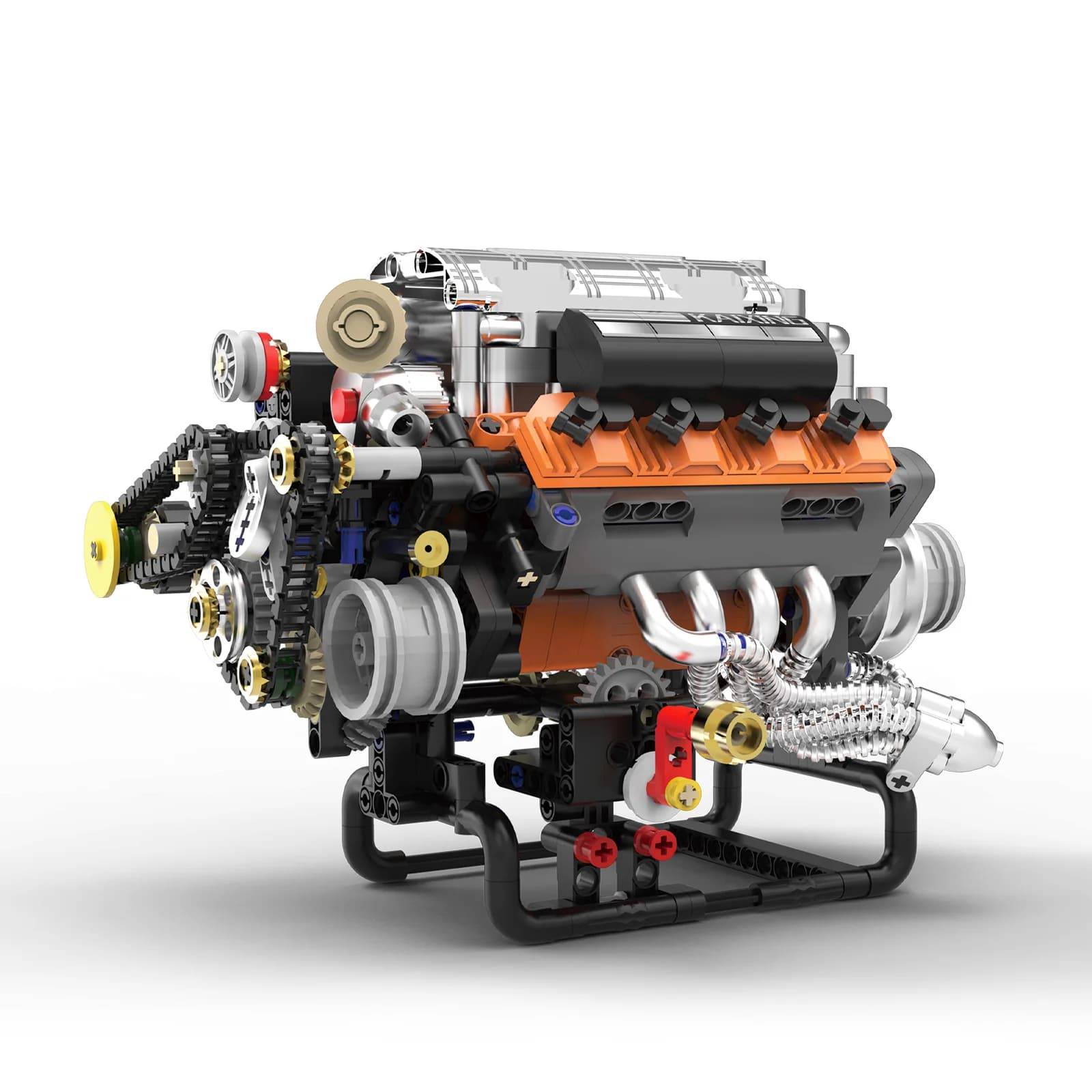 Set di Blocchi da Costruzione Motore Auto Sportiva da 767 Pezzi, Ornamento da Scrivania Meccanico, Regalo di Compleanno per Appassionati di Auto Sportive