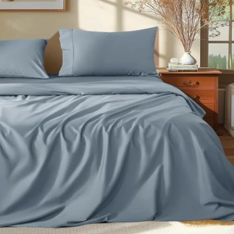 Set of 100% Egyptian Cotton King Size Sheets - Breathable and Refreshing Cotton Sheets with Loyalty, 6 Pieces