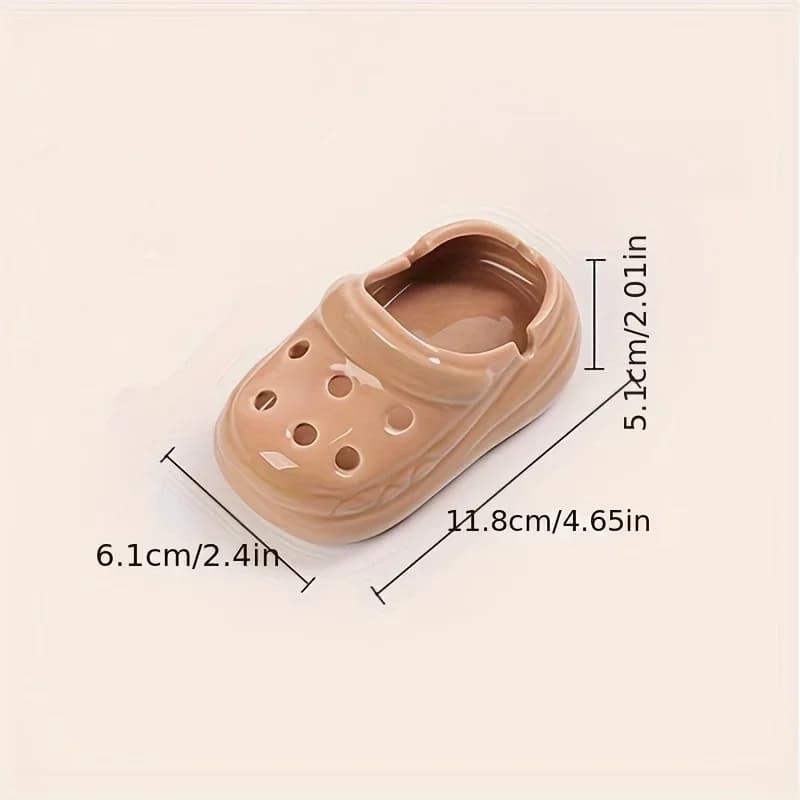 Posacenere in ceramica dal design accattivante, modello scarpa con fori, a forma di anatra, per ufficio, casa, soggiorno, per cenere e cenere volante, grazioso oggetto per la casa