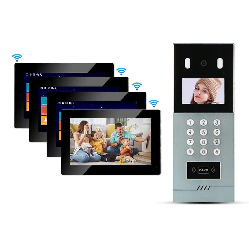 Cavo UTP digitale IP POE campanello intelligente citofono Citofono Wifi Tuya Touch Screen sistema audio video citofonico da 7 pollici