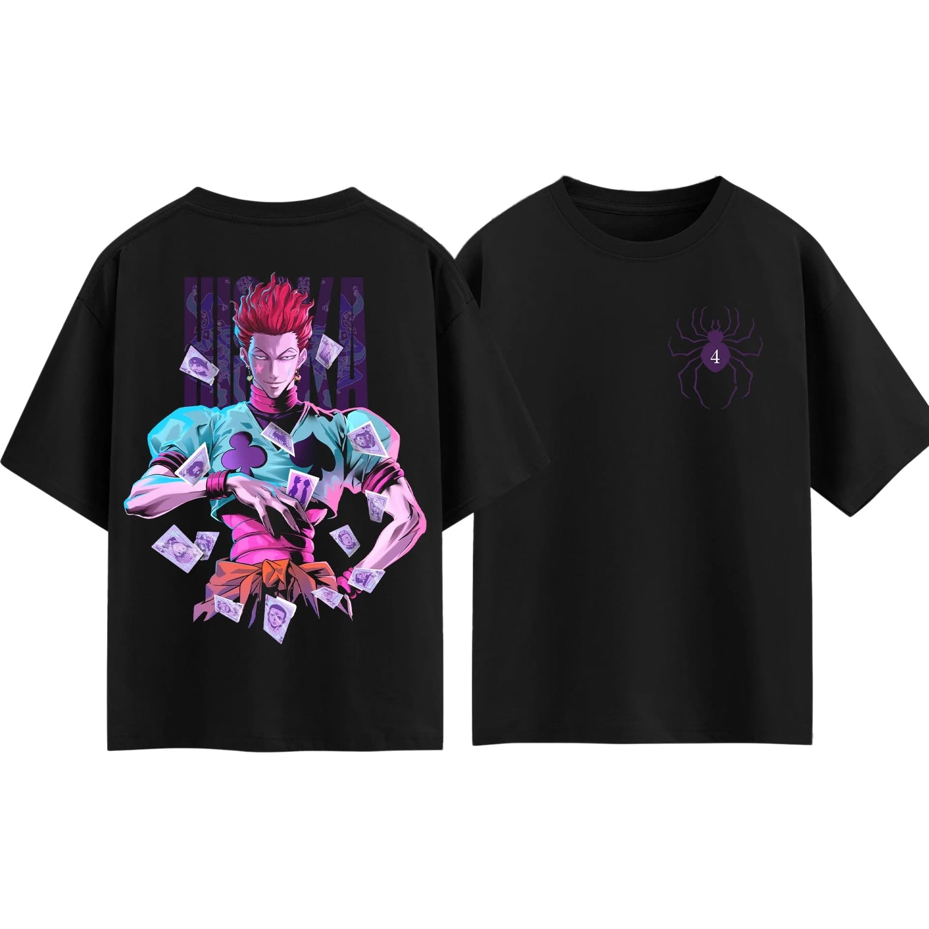 T-shirt Anime HUNTER×HUNTER Hisoka per uomo e donna, abbigliamento estivo in cotone, moda traspirante, top a maniche corte per fan degli anime, unisex