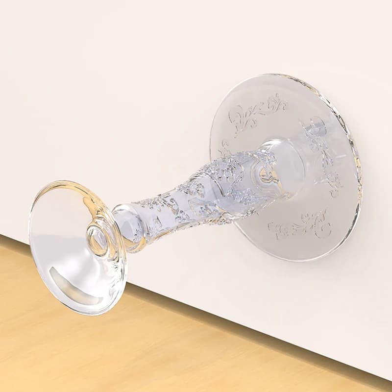 Anti-Collision Suction Cup Door Stopper Transparent Silicone Silent Strong Suction Handle For Rear Bathroom Door Glass Door