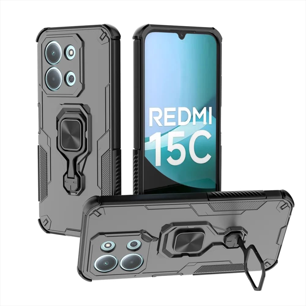 Per Xiaomi Redmi 15C 4G 5G Anello di lusso Cover posteriore Stand Armatura Custodia antiurto per Xiaomi Redmi 15C 15 C Redmi15C Custodia per telefono