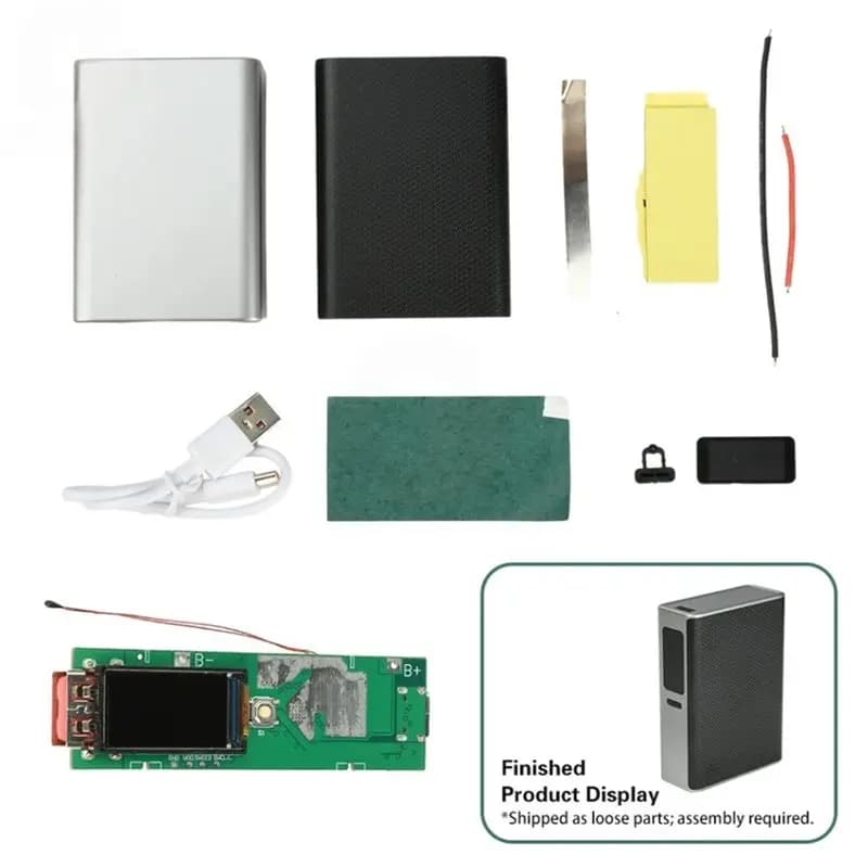 Kit fai-da-te per power bank con custodia per batteria ABRE-21700, ricarica rapida da 22,5 W e doppia interfaccia USB