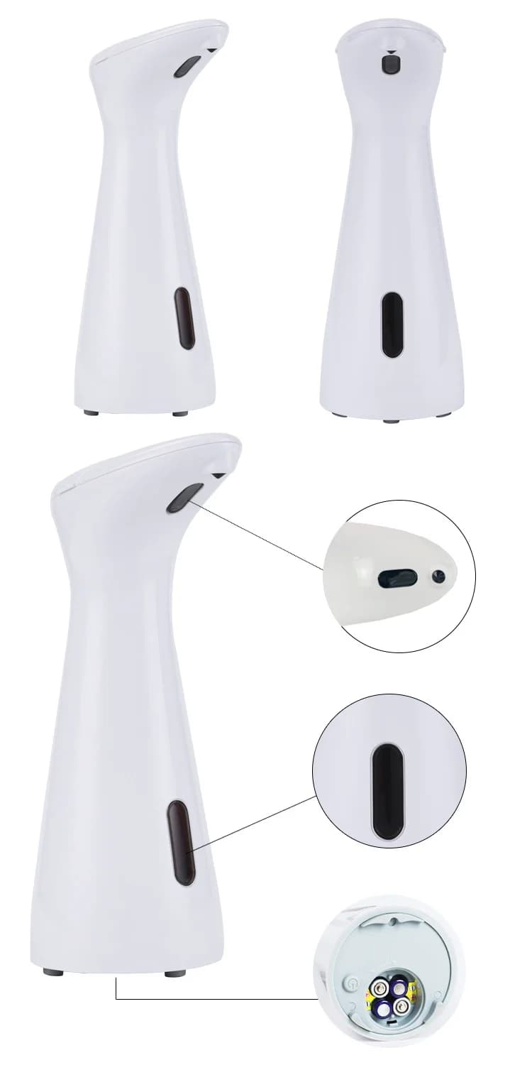 Dispenser di Sapone Automatico Senza Contatto, Impermeabile, Lavamani Intelligente in Plastica ABS per Bagno, Cucina, Hotel, Uso Domestico