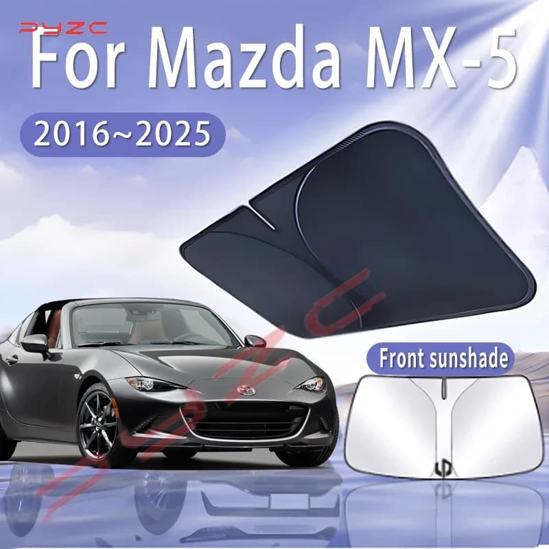 Foldable Car Sun Visor For Mazda MX-5 Roadster ND 2016~2025 Front Windshield Sunshade Heat Insulation Summer Auto Accessories