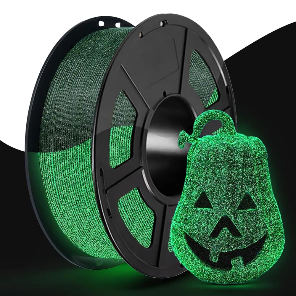 Filamento per Stampante 3D 1.75mm PLA Luminoso Verde Cielo Stellato Notturno 250g 500g 1Kg Confezione Sottovuoto Individuale