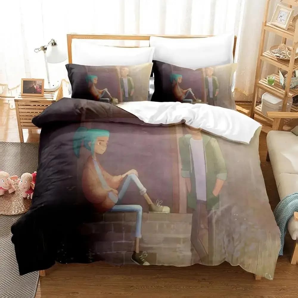 Gioco Oxenfree Set biancheria da letto Singolo Twin Completo Queen King Size Set copripiumino per camera da letto per bambini per adulti Set lenzuola con stampa Anime