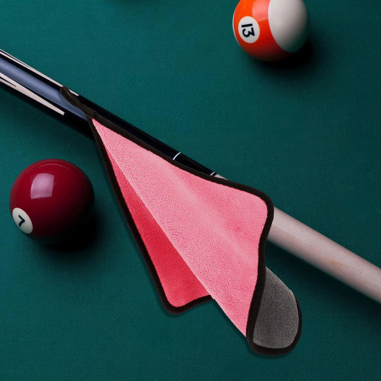 4Pcs Coral Fleece Billiard Cue Professional Shaft Polisher for Pool Snooker Stick Removable Oil Dust Reusable