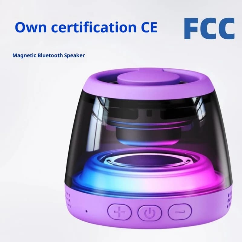 Altoparlante Bluetooth magnetico Mini altoparlante portatile RGB Anello portatile magnetico Scatola audio wireless Altoparlante Bluetooth Torre