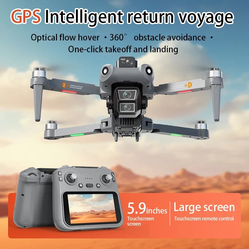 Drone L300u 8K Professionale HD Aereo FPV con Fotocamera 4K GPS Quadricottero Elicottero RC con Evitamento Ostacoli e Grandangolo UAV