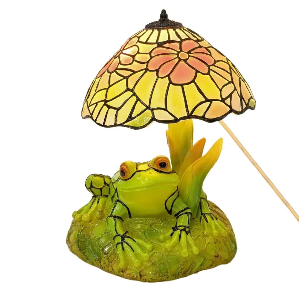 Nuove lampade da tavolo vintage a LED Barocco a forma di fiore di rana Lampada colorata a forma di fiore di rana Luci da scrivania Camera da letto Lettura Cafe