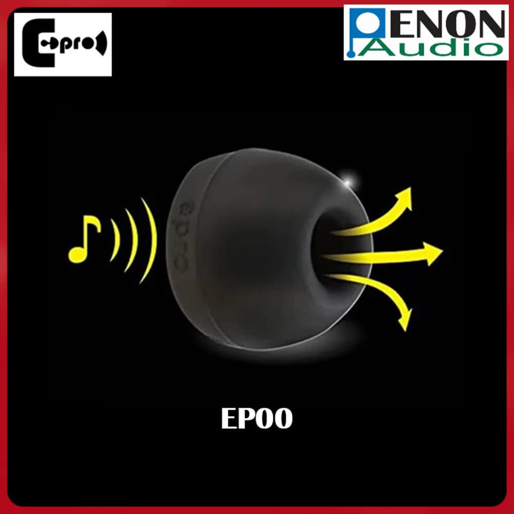 ePro EP00 Replacement silicone earphones HiFi patented 3.7 mm clacson shape for earphones/ IEM in-ear wireless/bluetooth (1 pair)