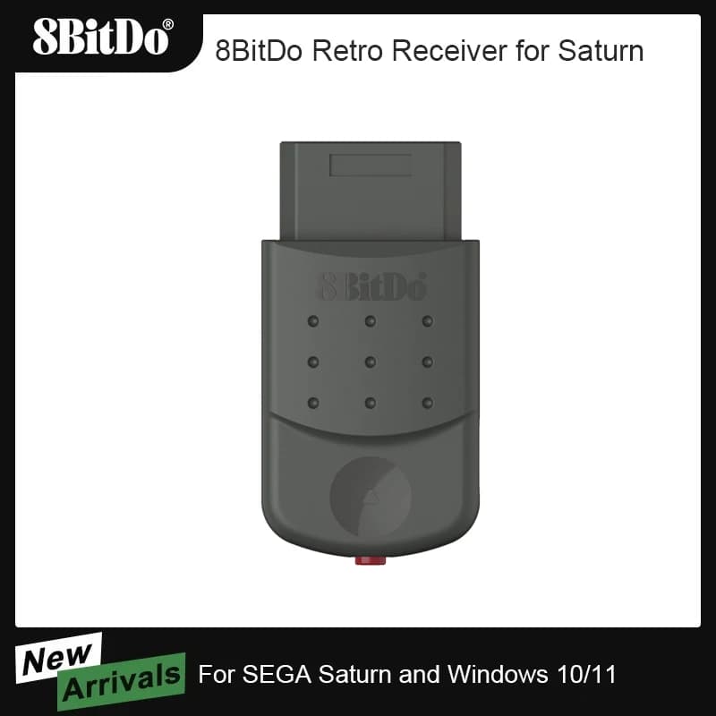 8BitDo Bluetooth Retro Receiver Wireless Adapter for SEGA Saturn and Windows USB Dongle for PS5 PS4 and Xbox Series Controllers