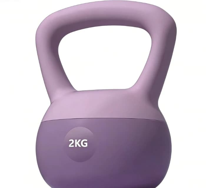 Kettlebell Verniciato a Polvere, Kettlebell con Anima in Ghisa, Maniglia Antiscivolo e Base Piatta per Allenamento Funzionale
