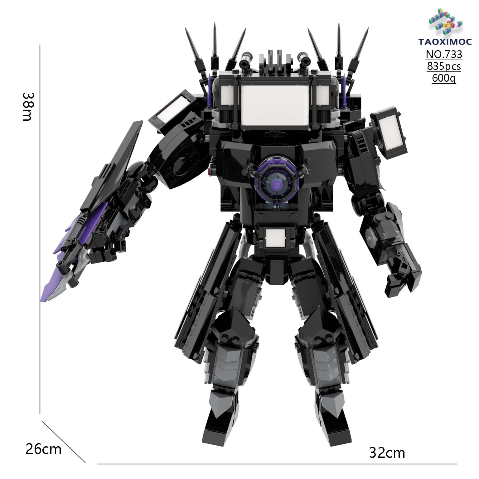 Skibidi Toilet MOC Blocchi di costruzione astratti Monitor Versione gigante Aggiornato Titan TV Man Modello compatibile con i giocattoli LEGO Bricks