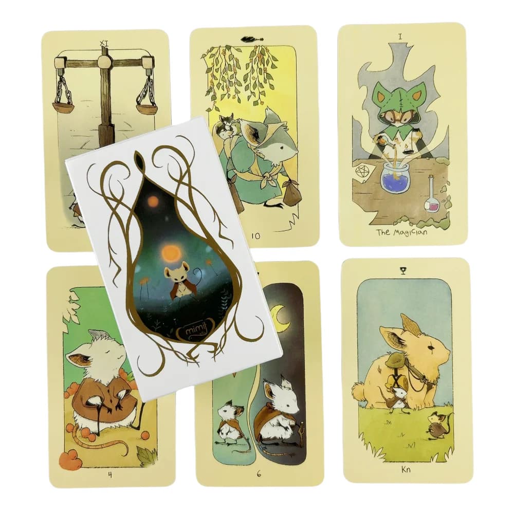 Big Mice Tarot Cards, un mazzo da 79 carte, Oracle English Visions Divination Edition, giochi da tavolo