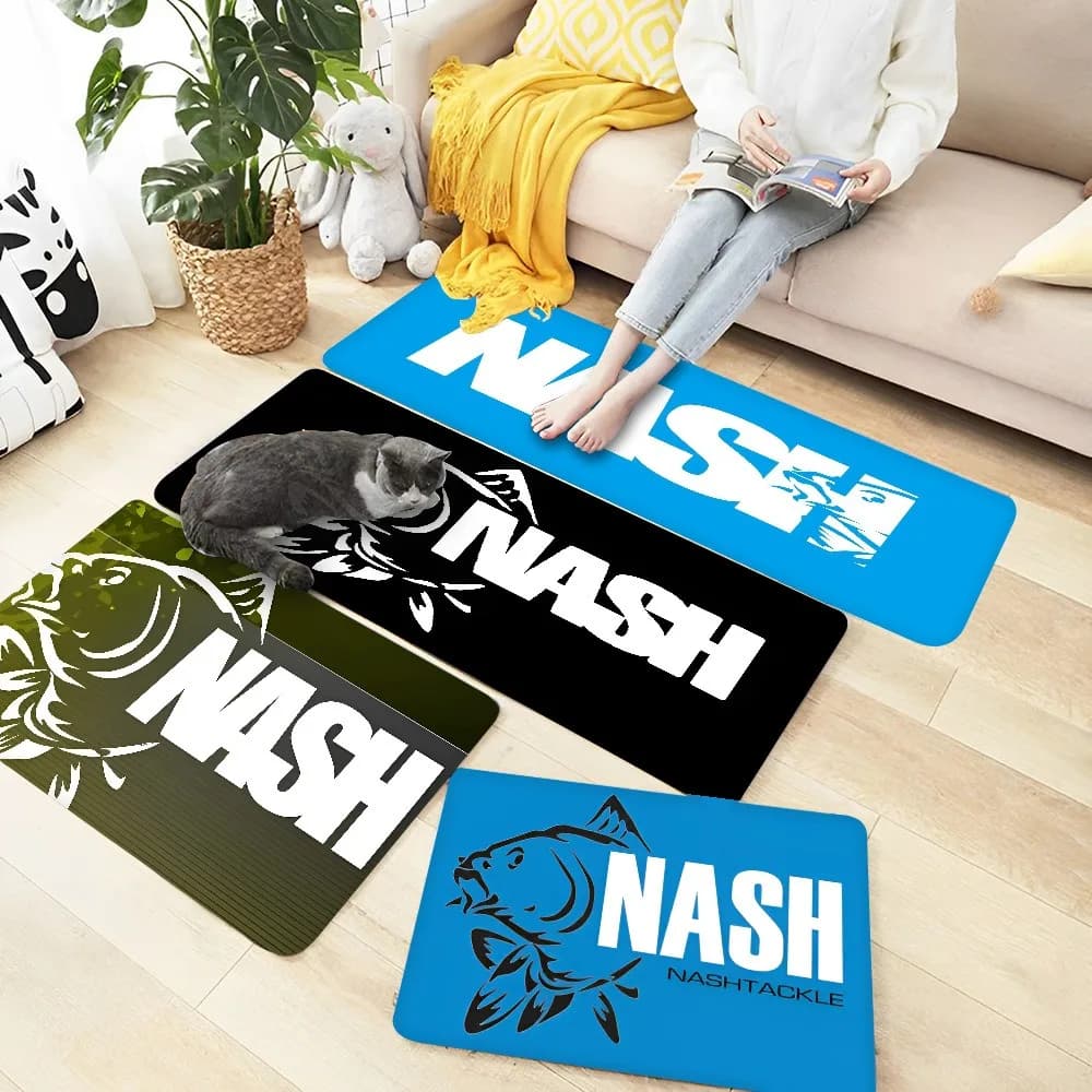 Tappetino con logo Nash Fishing, per bagno, camera da letto, porta, cucina, soggiorno, ingresso, tappeto di benvenuto, decorazione per la casa, tappetino antiscivolo
