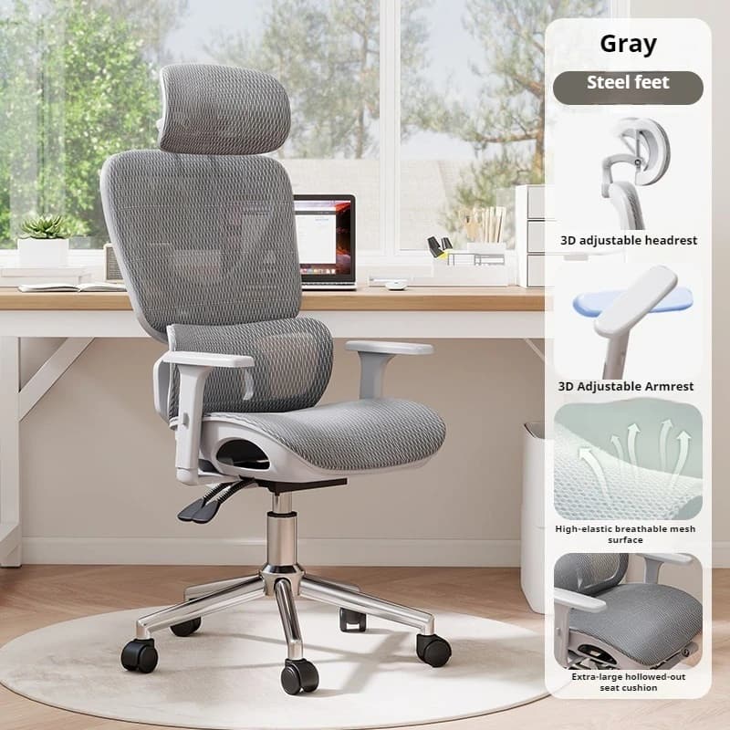 Sedia Relax, Sedia da Gaming Ergonomica, Poltrona da Ufficio, Chaise Longue da Gaming, Chaise Longue da Scrivania, Poltrona Reclinabile, Mobili per Toeletta