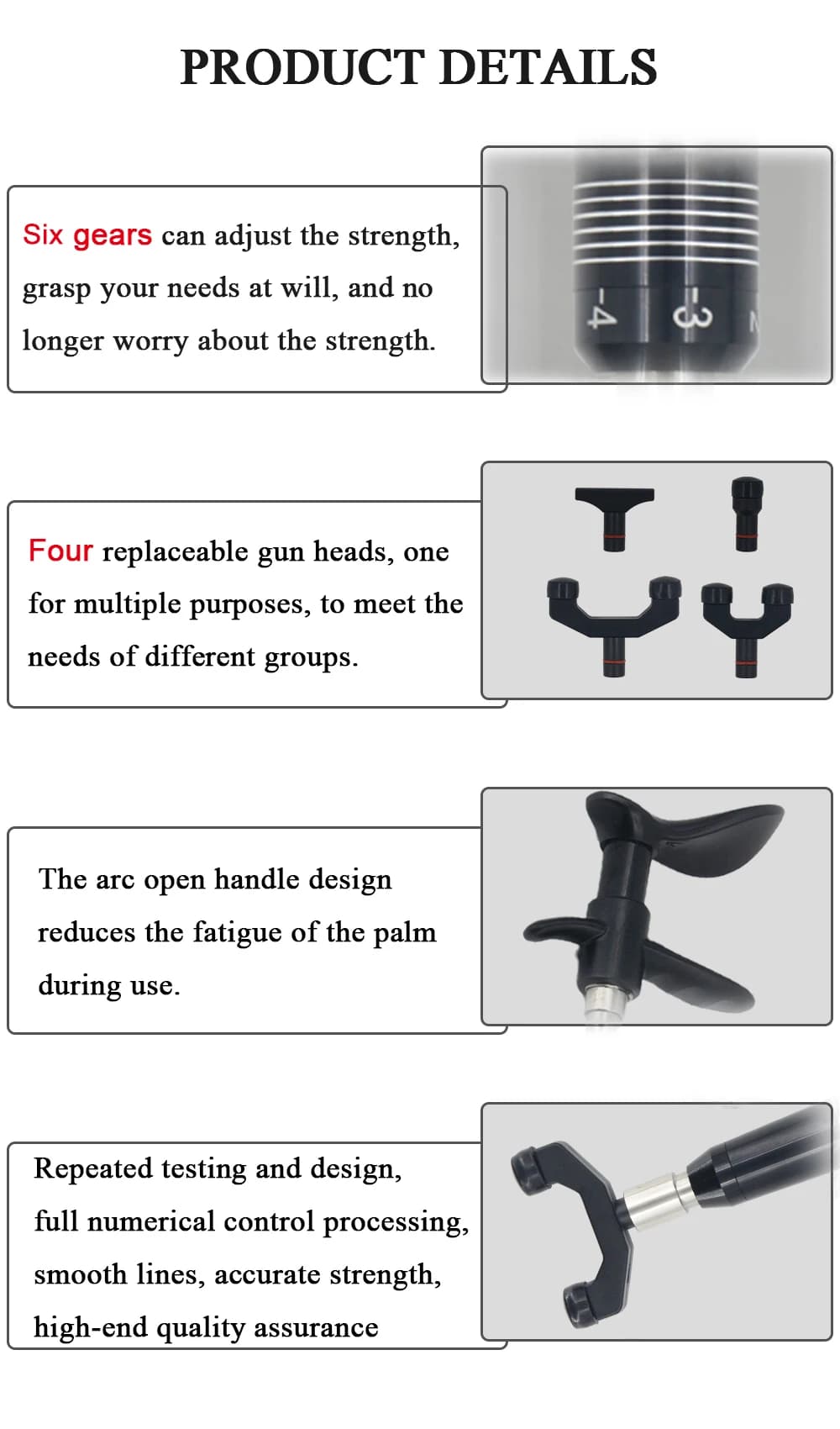 300N Manual Chiropractic Adjusting Tool Spine Correction Cervical Adjustment Gun 6 Level 4 Head Body Relax Massager