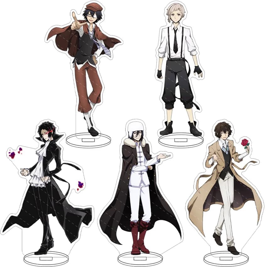 ‌16CM Anime Bungo Stray Dogs‌ Figure ‌Dazai Osamu Nakajima Atsushi Nakahara Chuuya Fyodor D. Cos Acrylic Stand Ornaments Gifts