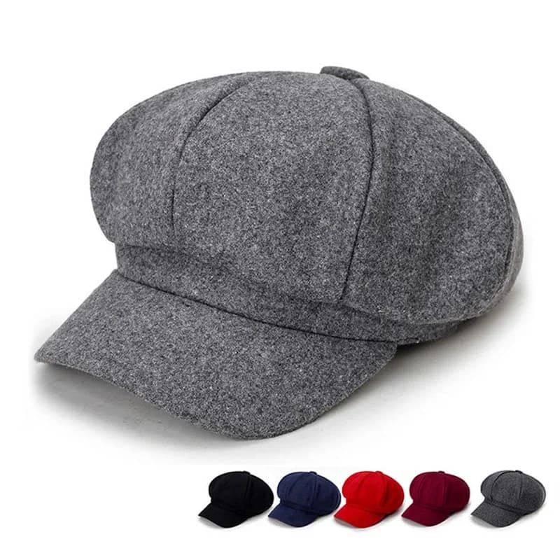 Berretto in lana tinta unita, cappello in cotone alla moda per esterni, cappelli antivento autunnali e invernali, cappelli universali da uomo e da donna