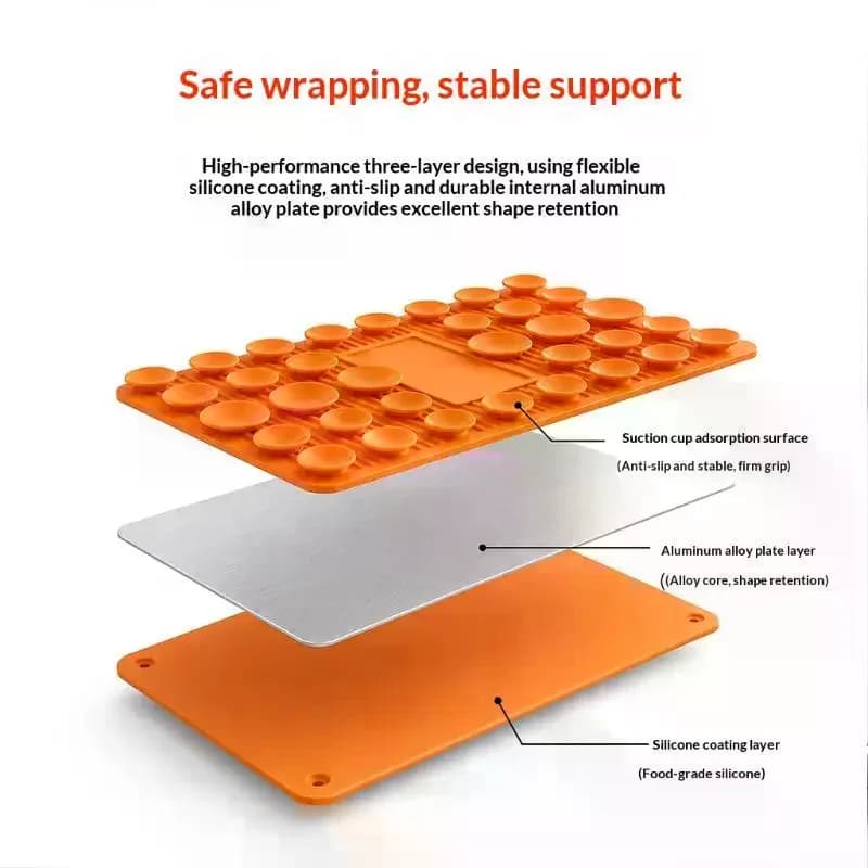 Flexible Suction Cup Phone Holder Silicone Foldable Multi-Angle Cell Phone Stand Bracket Hands-Free Universal Phone Stand