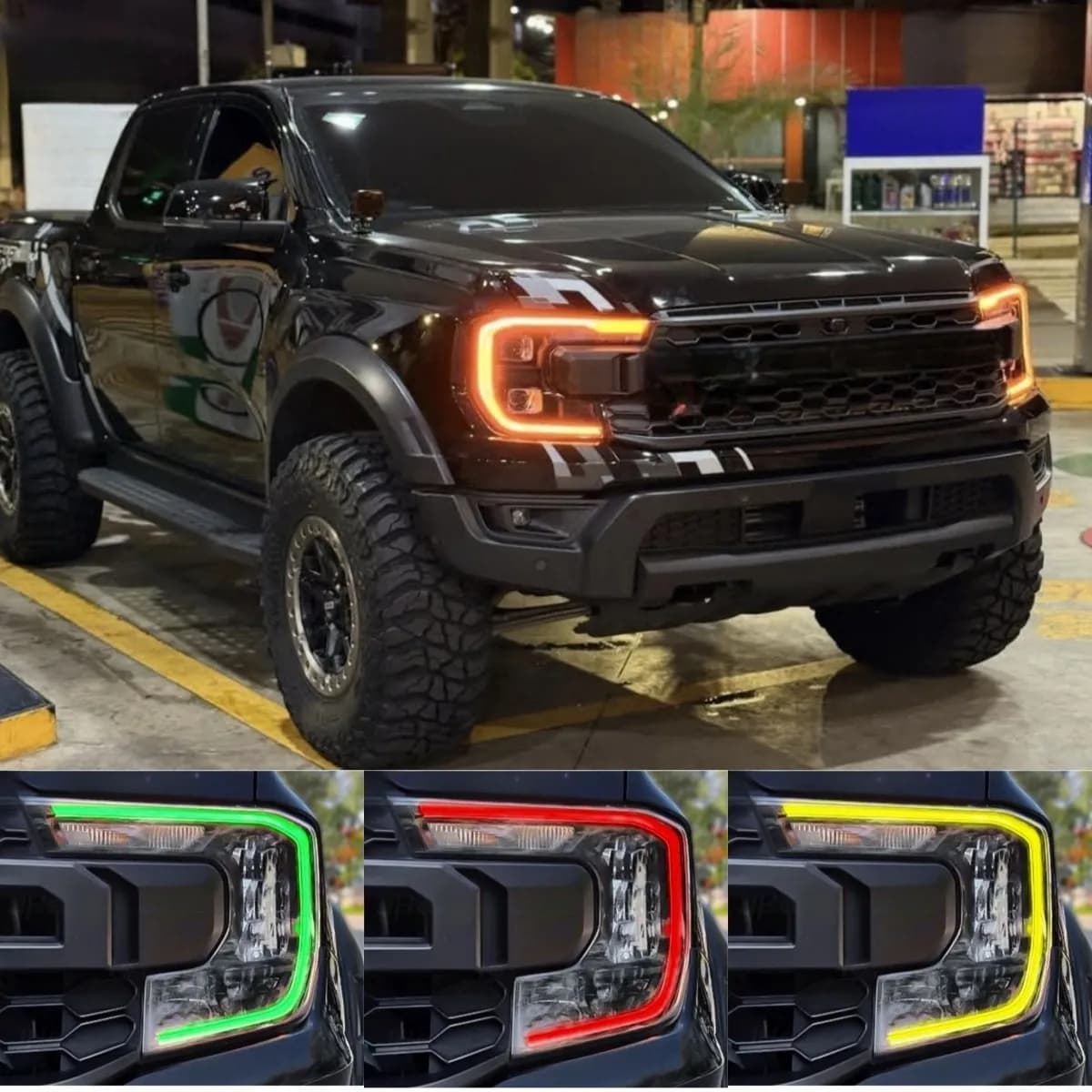 Schede LED DRL ambrate per Ford Ranger XLT Raptor XL Everest Faro 2024 2025 Luce di marcia diurna non RGB