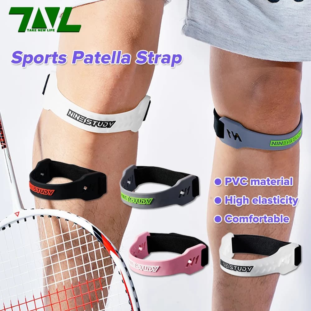 Nuovi materiali Ginocchiere con cinturino rotuleo in PVC Supporto cinturino al ginocchio regolabile impermeabile resistente al sudore per palestra Sport Fitness Corsa 1 pezzo