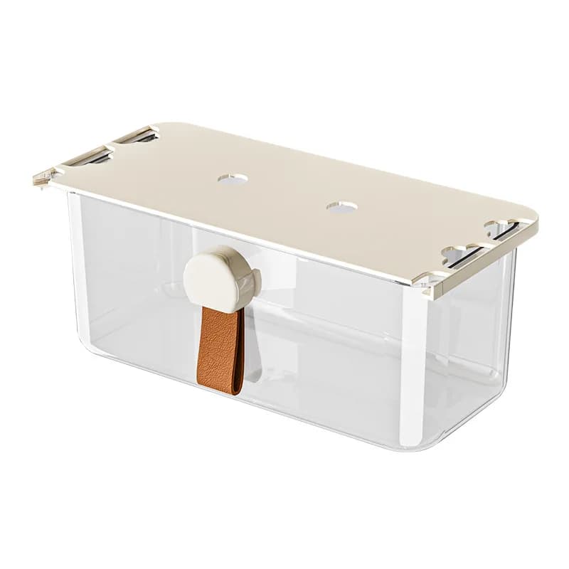 Cassetto Estraibile Sotto Scrivania, Organizer Trasparente Adesivo per Organizzazione Casa, Contenitore Porta Penne e Matite