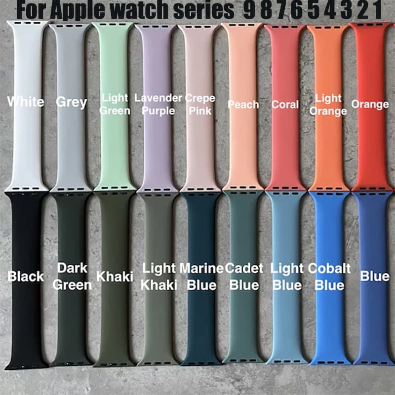 Solo Loop in silicone per cinturino Apple Watch 40mm 44mm 45mm 41mm 49mm 38mm 42mm cinturino iwatch serie 9 8 7 6 se ultra 2 custodia