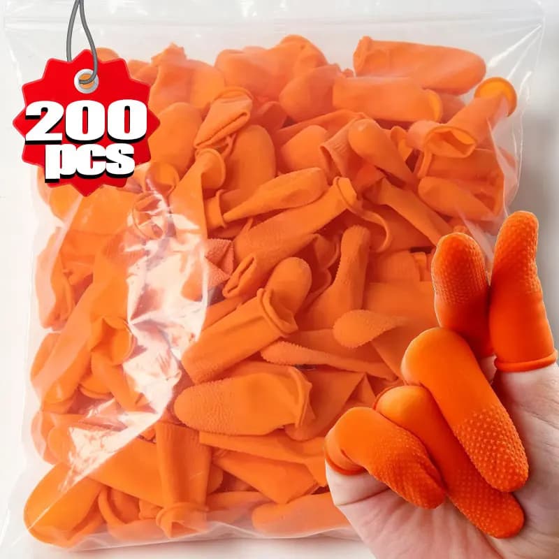 Disposable Finger Cot Latex Rubber Non-slip Fingertips Protector Gloves Anti-static Finger Cots Industry Gloves Tools Wholesale
