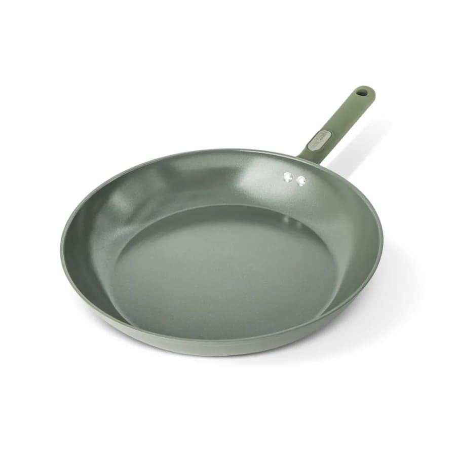 Thyme and Table 12.5" Ceramic Non-Stick Fry Pan Granite Collection - Moss
