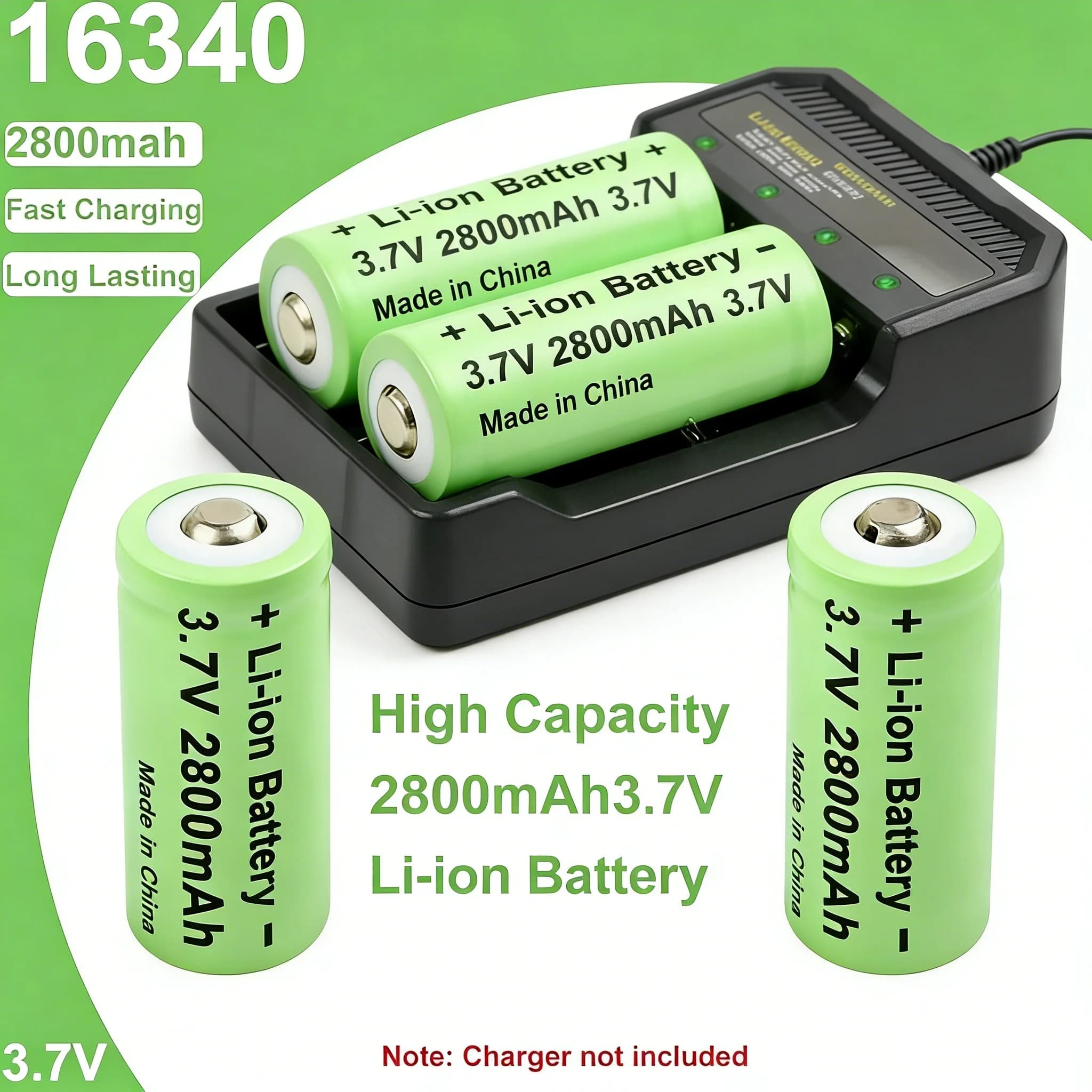 Batterie al litio ricaricabili CR123A 16340 CR17345 3V/3.7V per contatore gas e allarme porta wireless