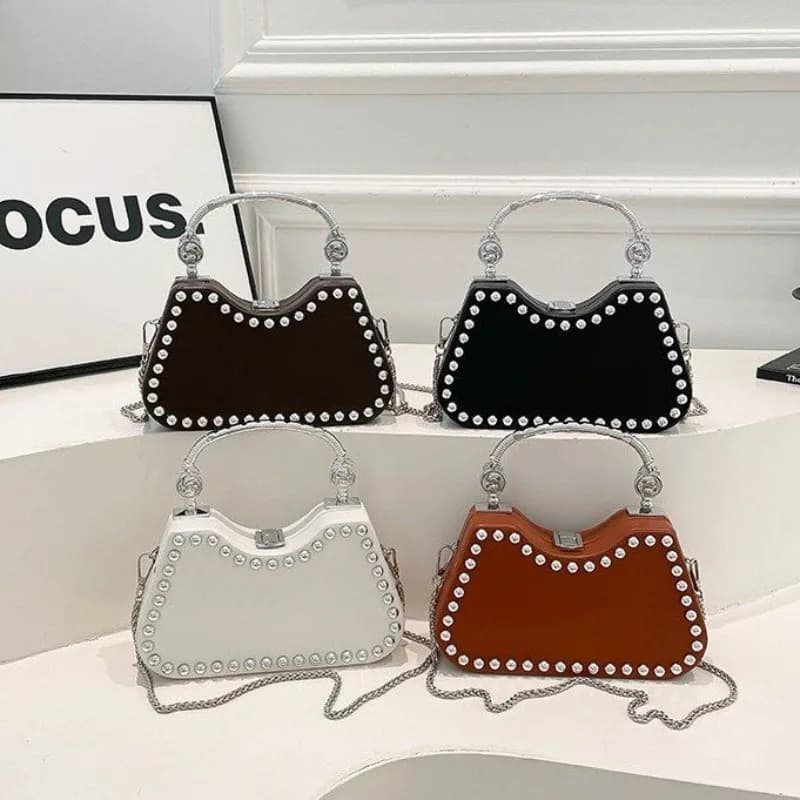 Borsa fasciatoio alla moda in pelle testurizzata originale, elegante borsa a tracolla, tote capiente per donne impegnate