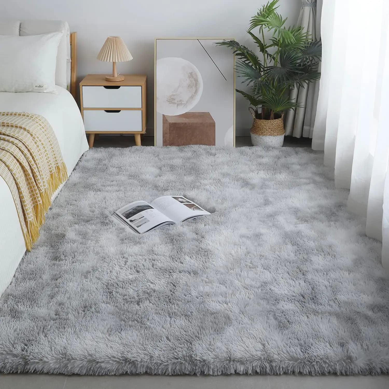80cm/160cm/230cm Super Soft Shaggy Rugs Bedroom Indoor Fluffy Carpets for Living Room Bedroom Home Decor Anti-Skid Durable
