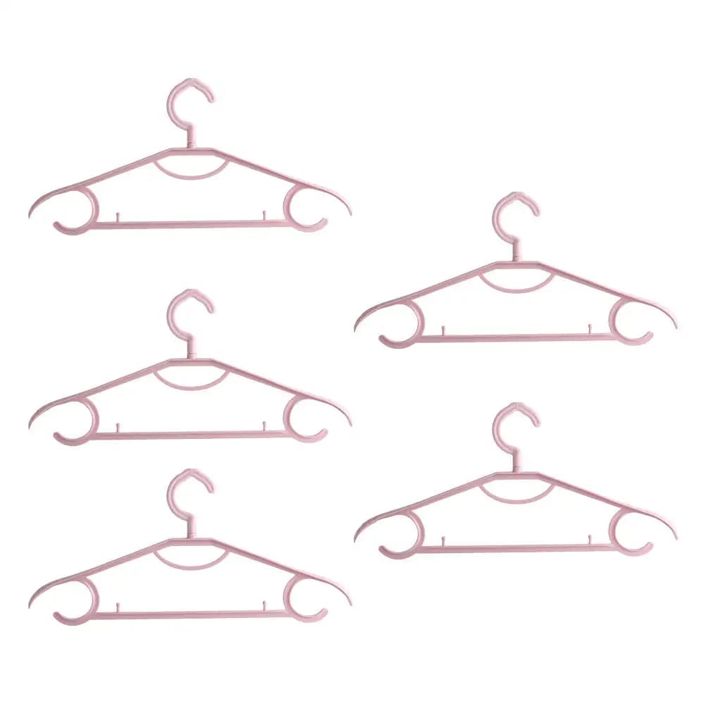 5Pcs Skidproof Plastic Clothes Hanger Non-Slip Windproof Hanging Hanger for Bathroom Bedroom Wardrobe Dorm Laundry Room