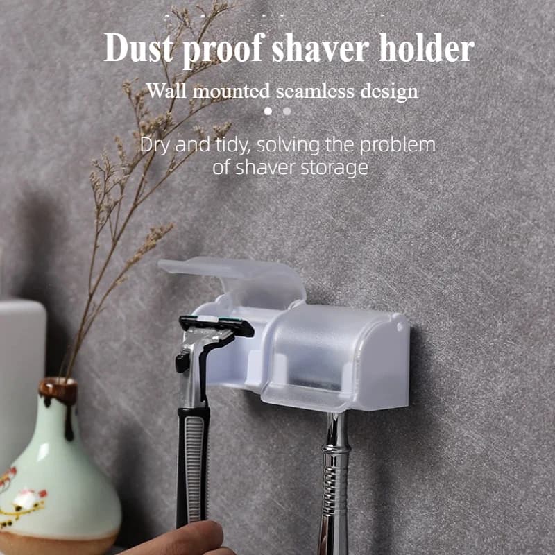 Uomo Rasoio Rasoio Spazzola Lama Supporto di Stoccaggio Bagno Parete Ventosa Ventosa Gancio Supporto Appendiabiti Scaffale Polvere Accessorio di Plastica