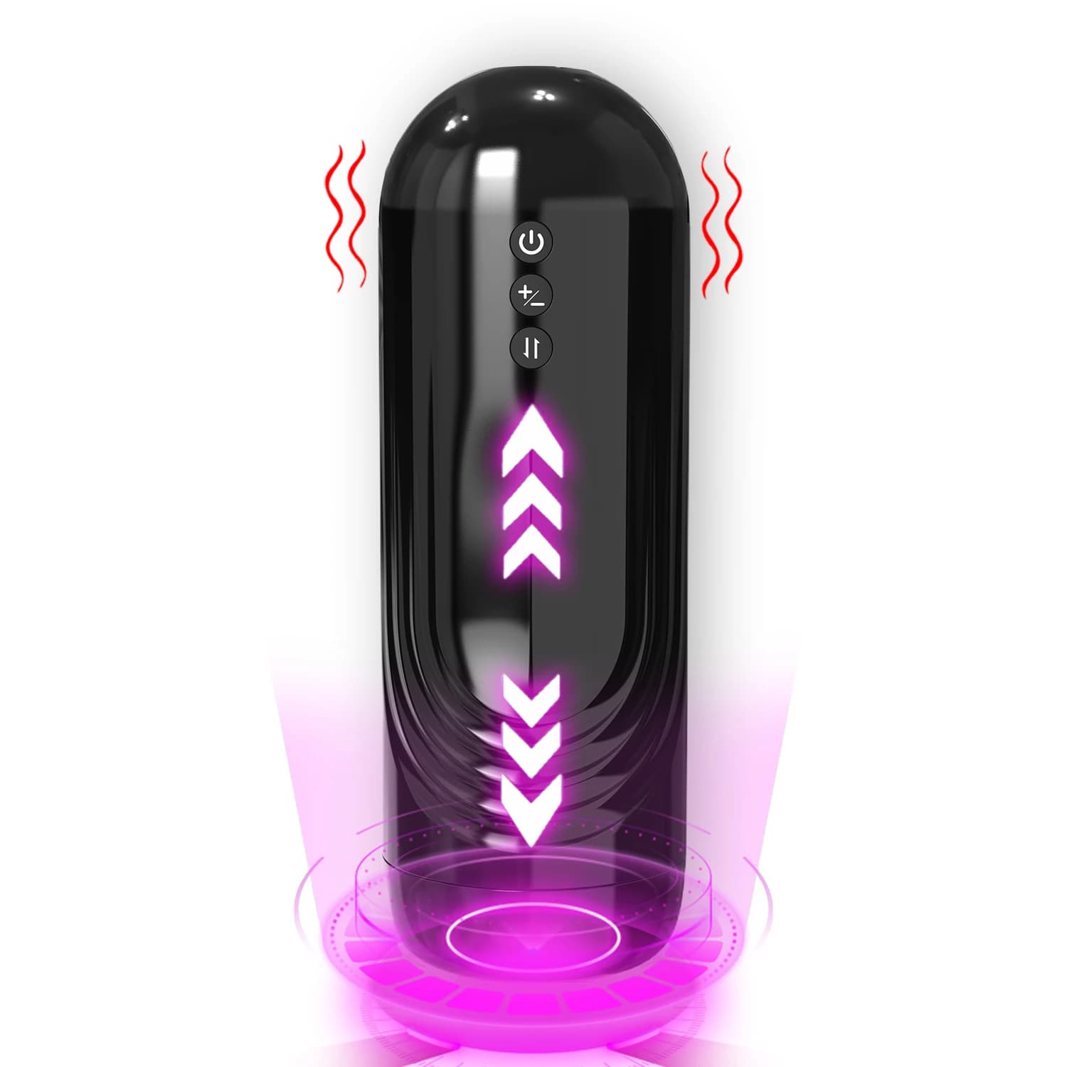 Automatic Male Masturbator Cup for Men, 7+1 Thrusting Electric Stroker, Up Down Suction Stimulation, Soft Sleeve Portable Adult Toy with Easy Button Control
