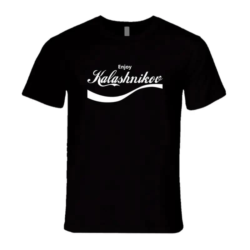 Enjoy AK-47 Kalashnikov Russia Riffle T Shirt Tee 100% Ring Spun Cotton Gift New