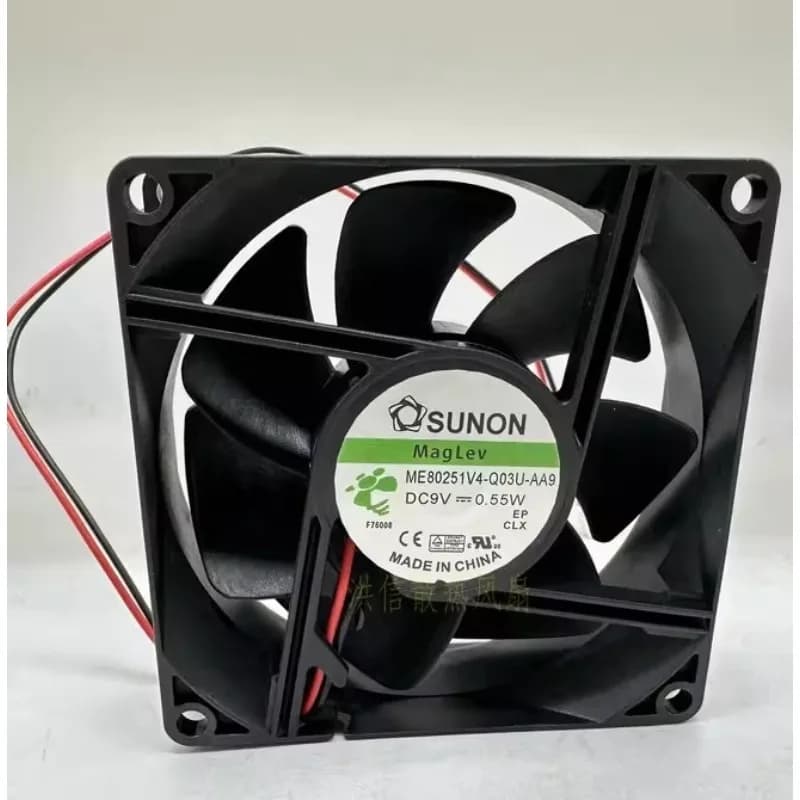 New Fan for SUNON 8025 ME80251V4-Q03U-AA9 DC9V 0.55A Cooler Fan 80*80*25MM