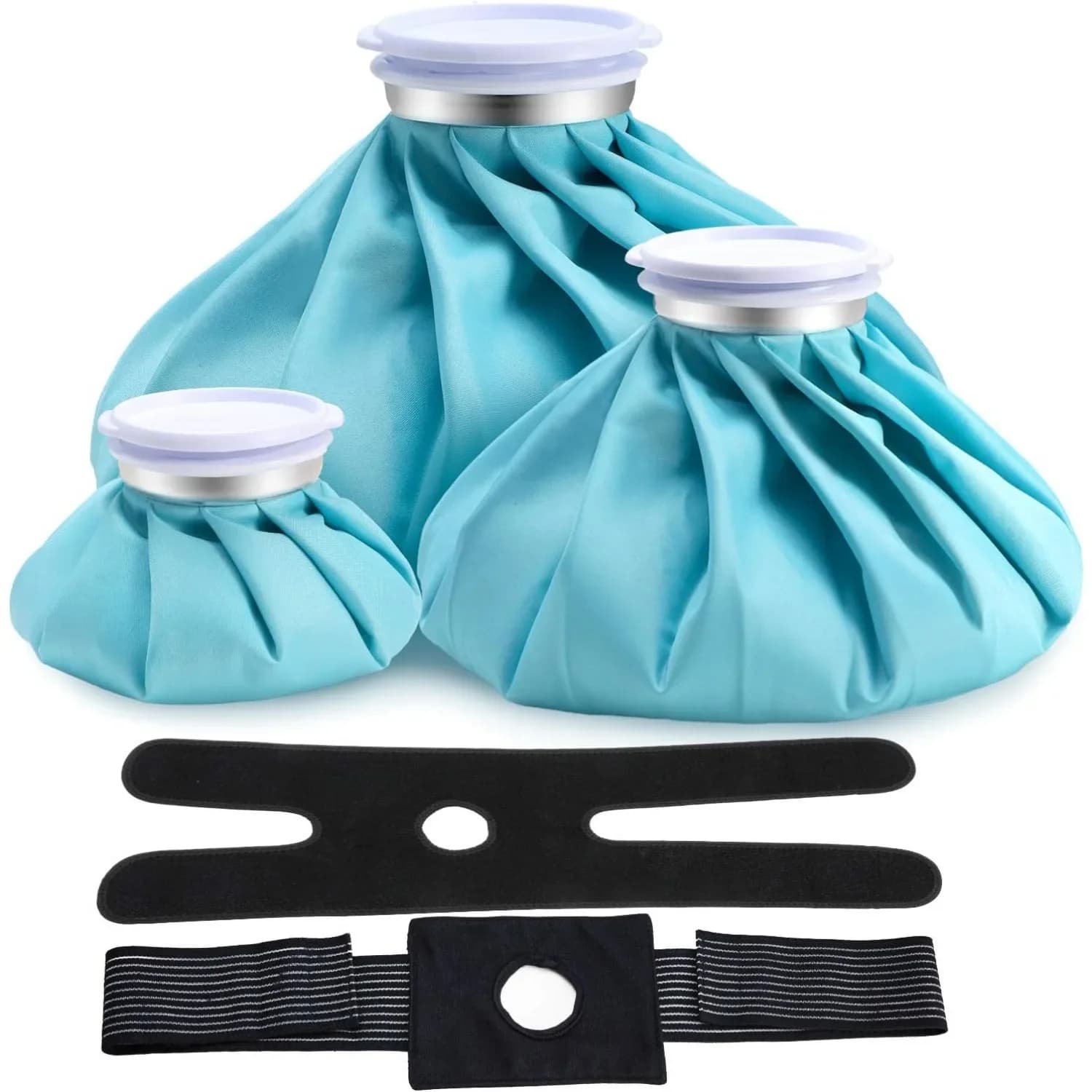 Borsa per il ghiaccio [6", 9" e 11"] Borsa per il ghiaccio riutilizzabile calda e fredda, fascia di supporto elastica e traspirante, (per terapia calda è 50-60 ℃ )