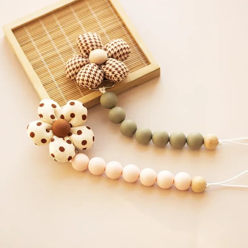 Ciuccio per bambini Fiore Clip per ciuccio in silicone Massaggiagengive per neonati Ciondolo Roba per neonati Regali Giocattoli per neonati Accessori per capezzoli